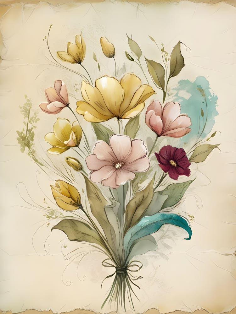 Aquarell Blumenstrauß 3