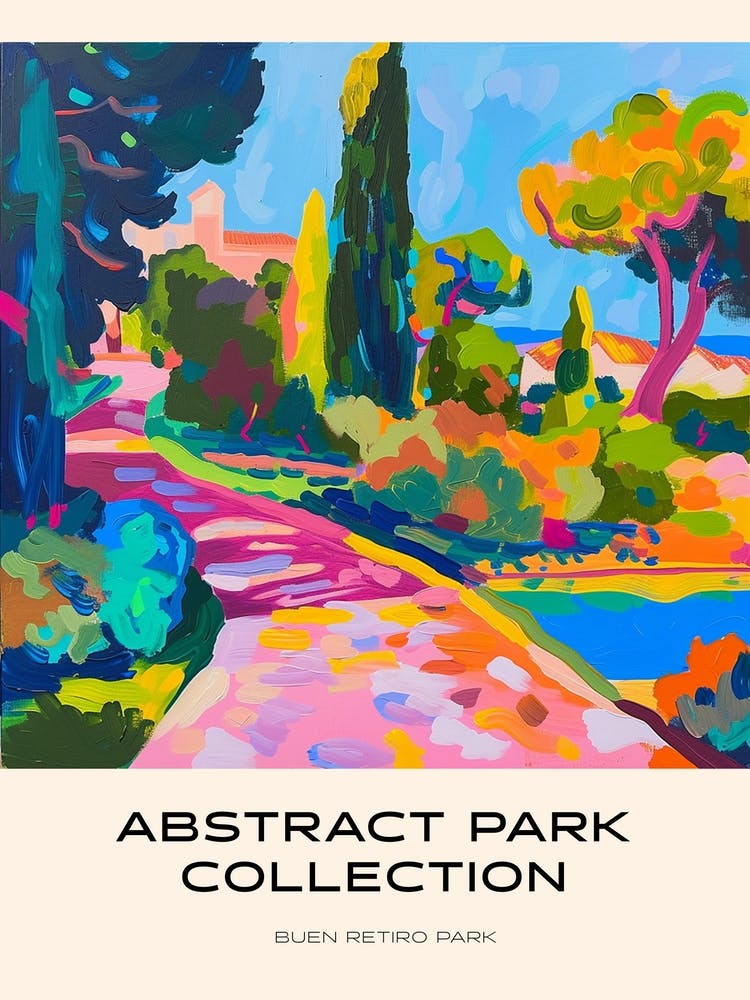 Abstract Park Collection Poster Buen Retiro Park Buenos Aires 1