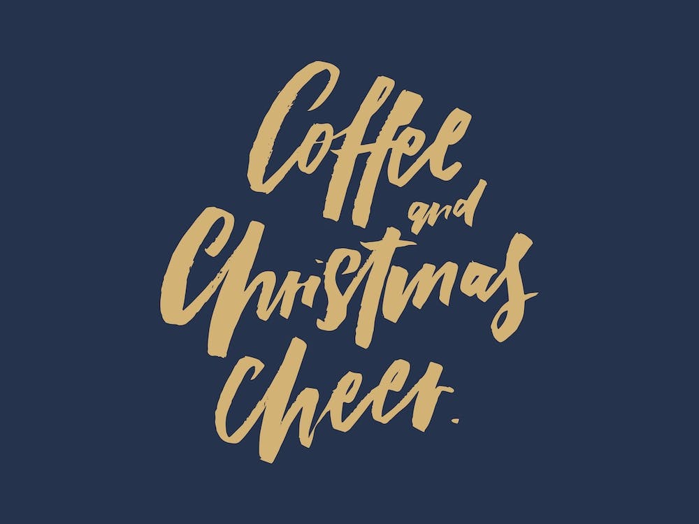 Coffee Christmas Cheer Navy