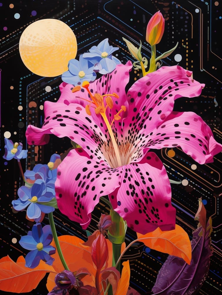 Surreal Florals Petunia 1 Flower Painting