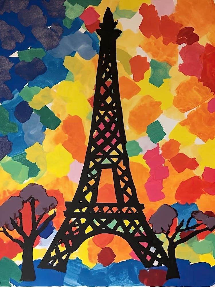 Eiffel Tower Paris France Henri Matisse Style 22