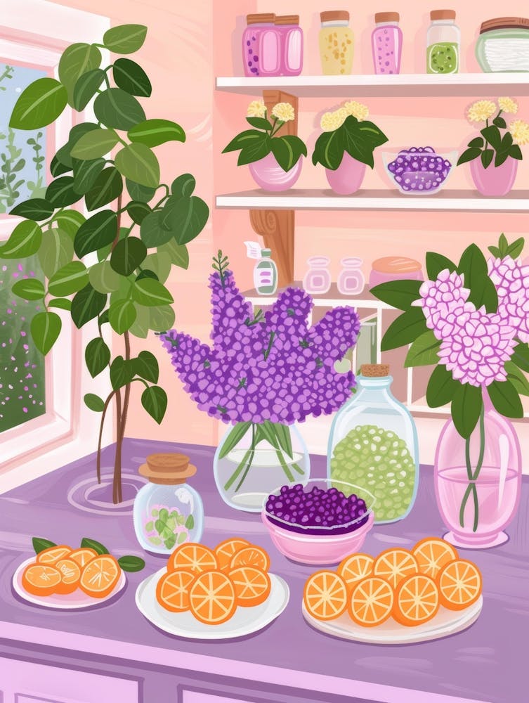 Lilas Dans La Cuisine