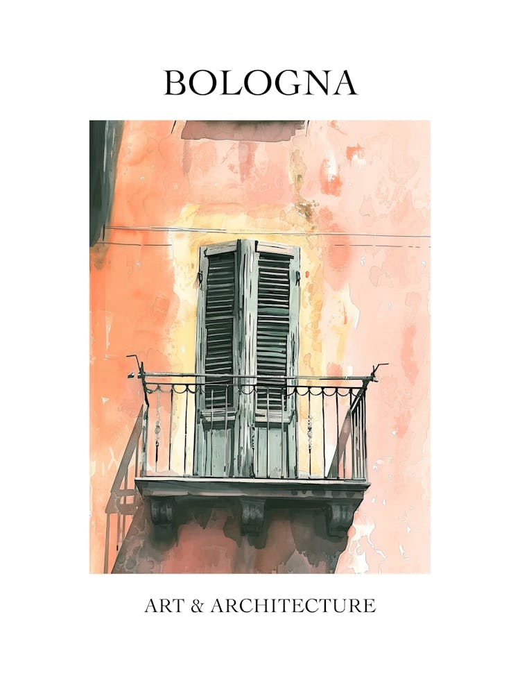 Bologna Travel And Architecture Poster 3
