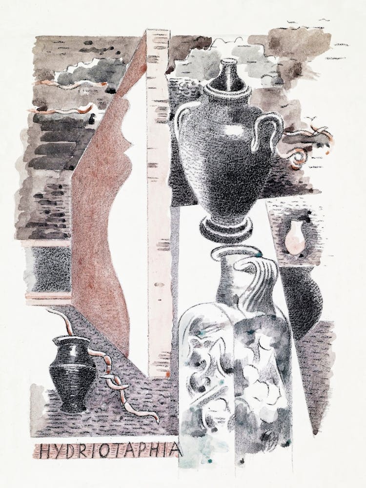 Design For Urne Buriall Water Hath Proved The Smartest Grave, (1932), Paul Nash