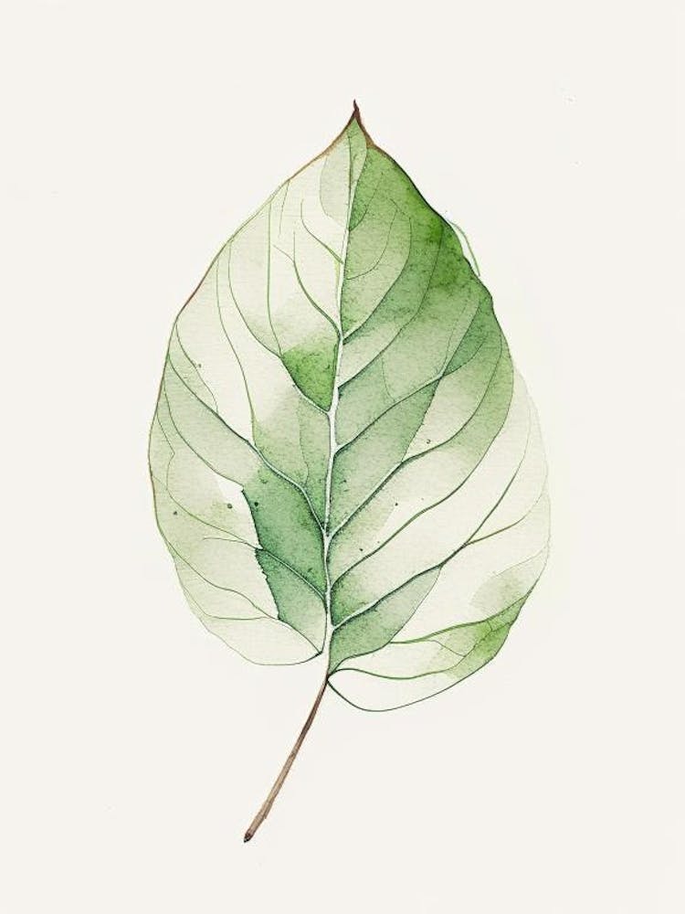 Potato Leaf Minimalist Watercolour 2