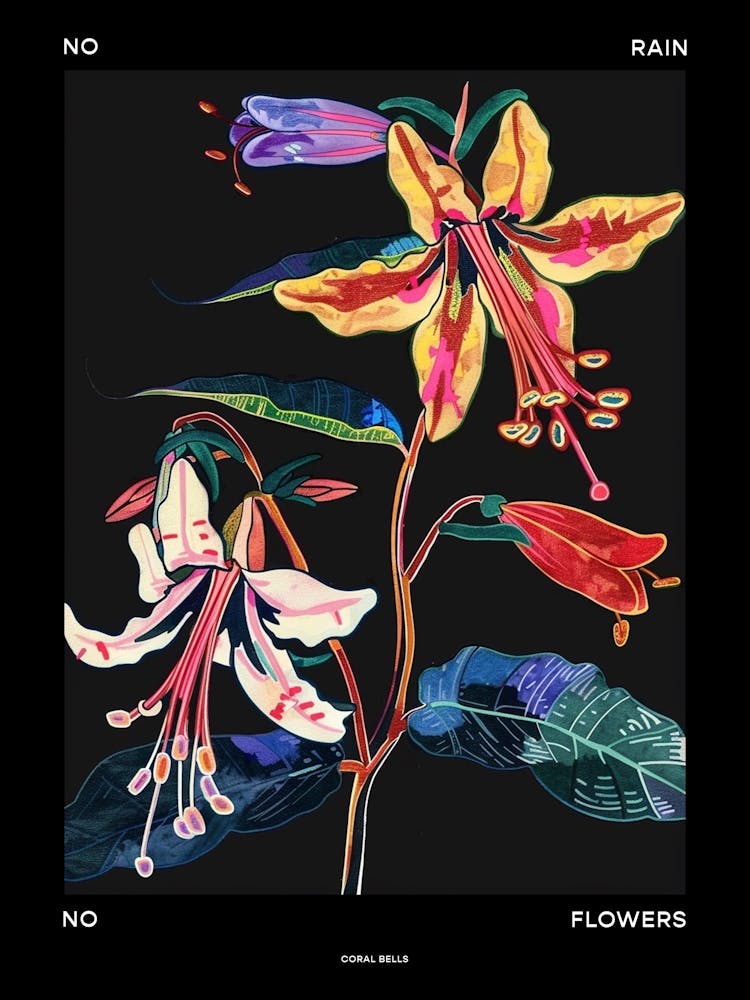 Keine Blumen ohne Regen Poster Coral Bells 4