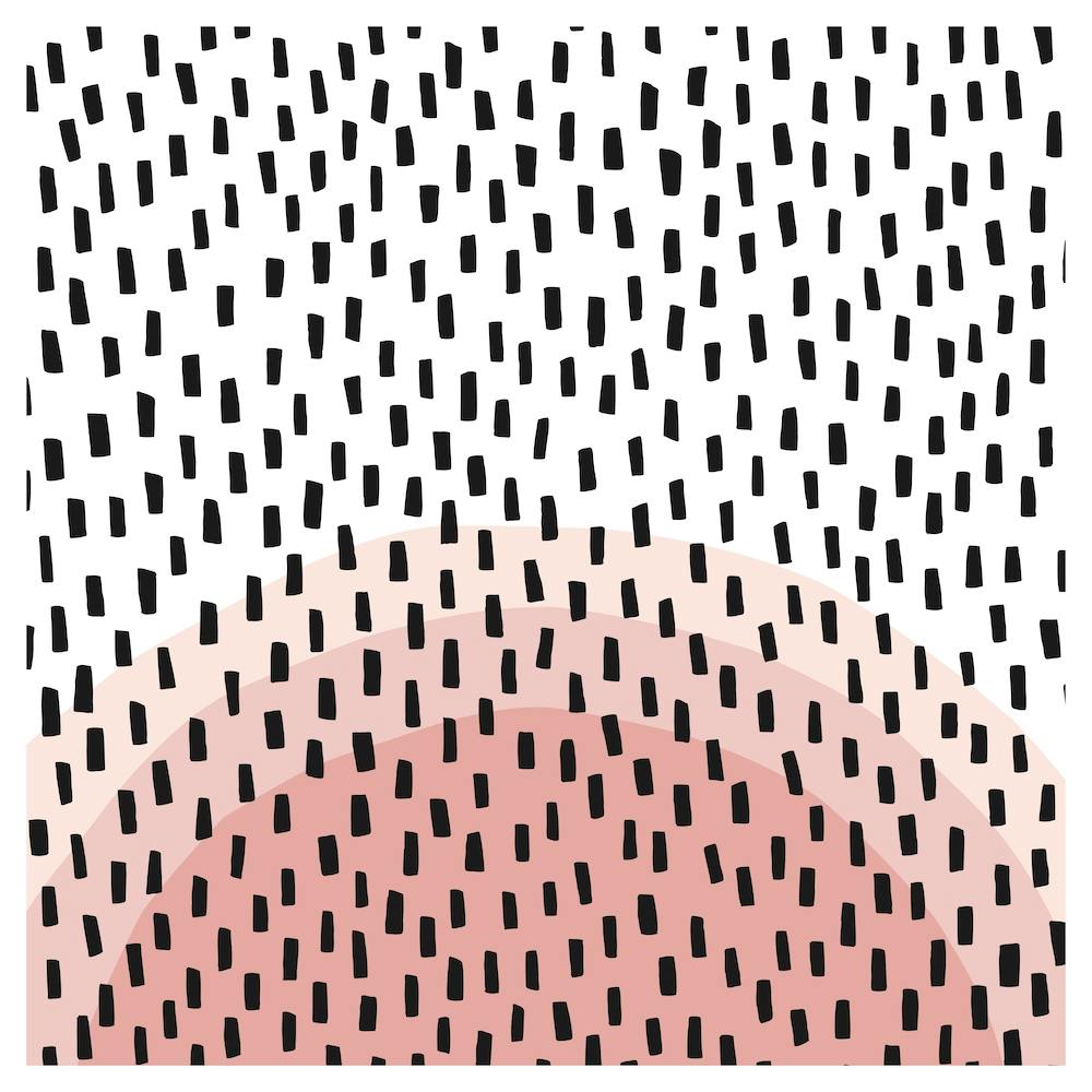 Mono Black And Pinks Square