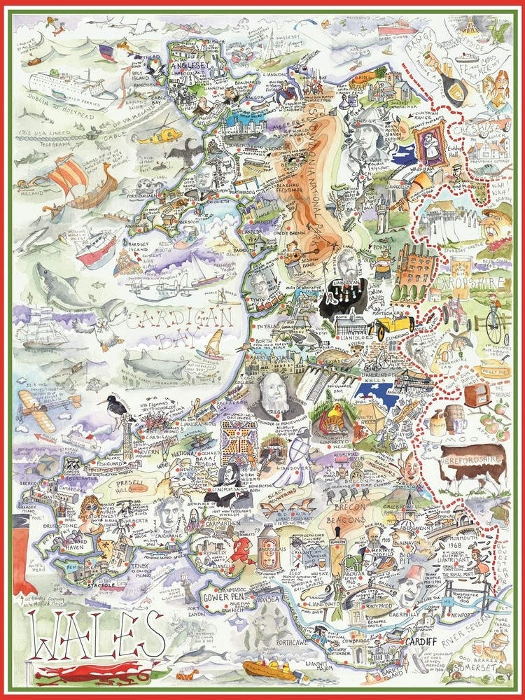 Wales Map British humour