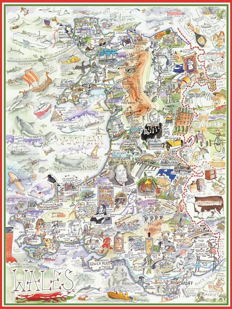 Wales Map British humour