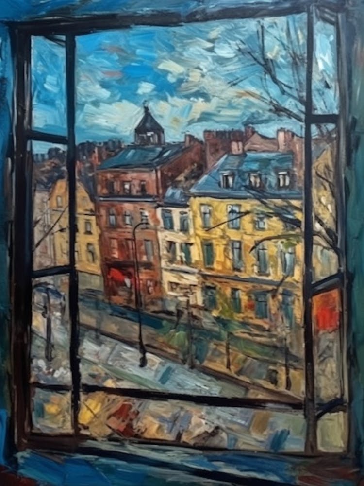 Window View Of Vienna In The Style Of Expressionism 1