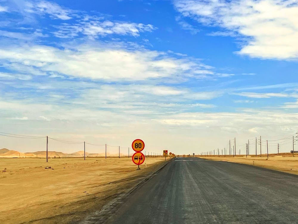Empty Road In The Namibian Desert (Africa Series)