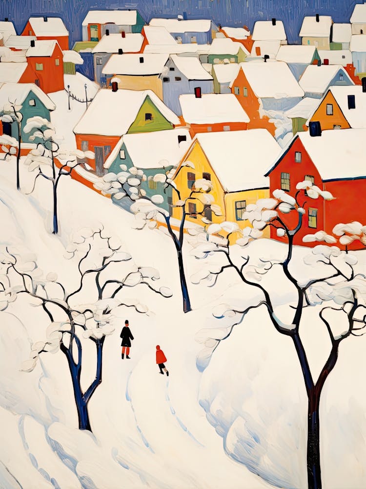 Winter Snow Oslo   Norway Snow Illustration 2