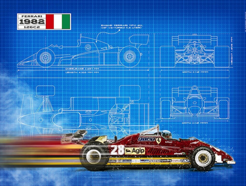 Ferrari 126C2, Blueprint