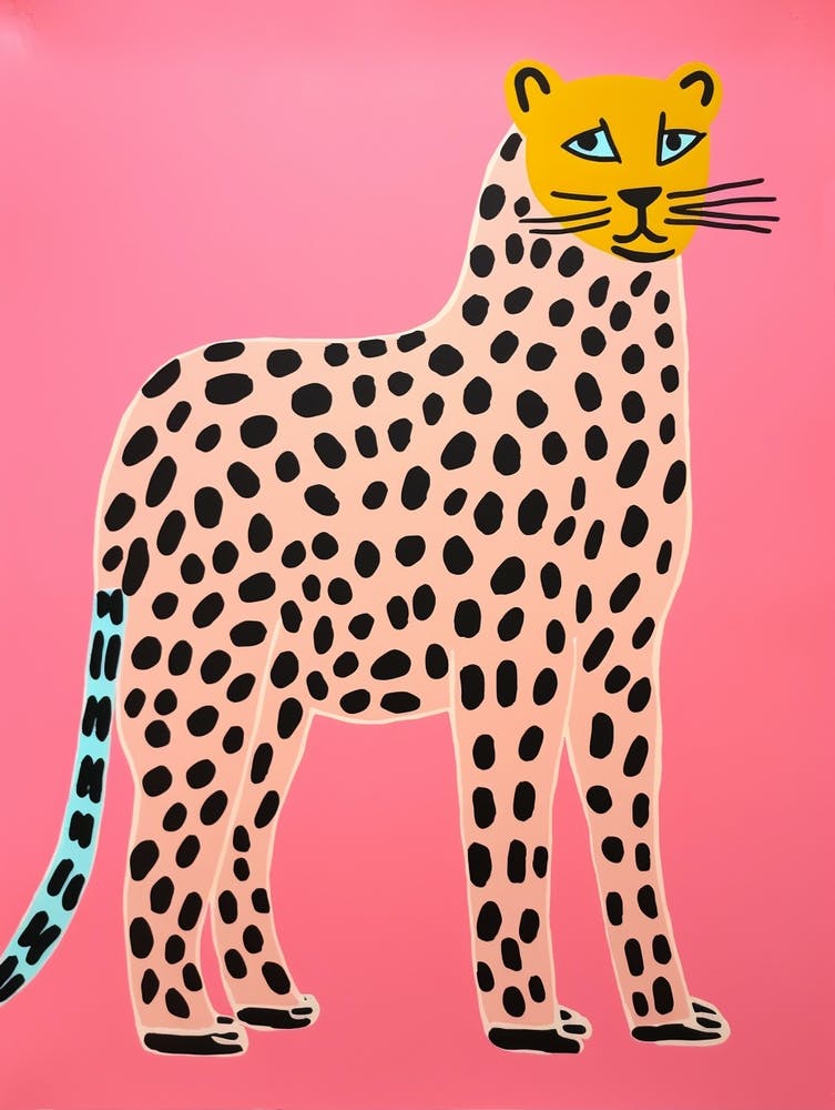 Pink Polka Dot Cheetah 1