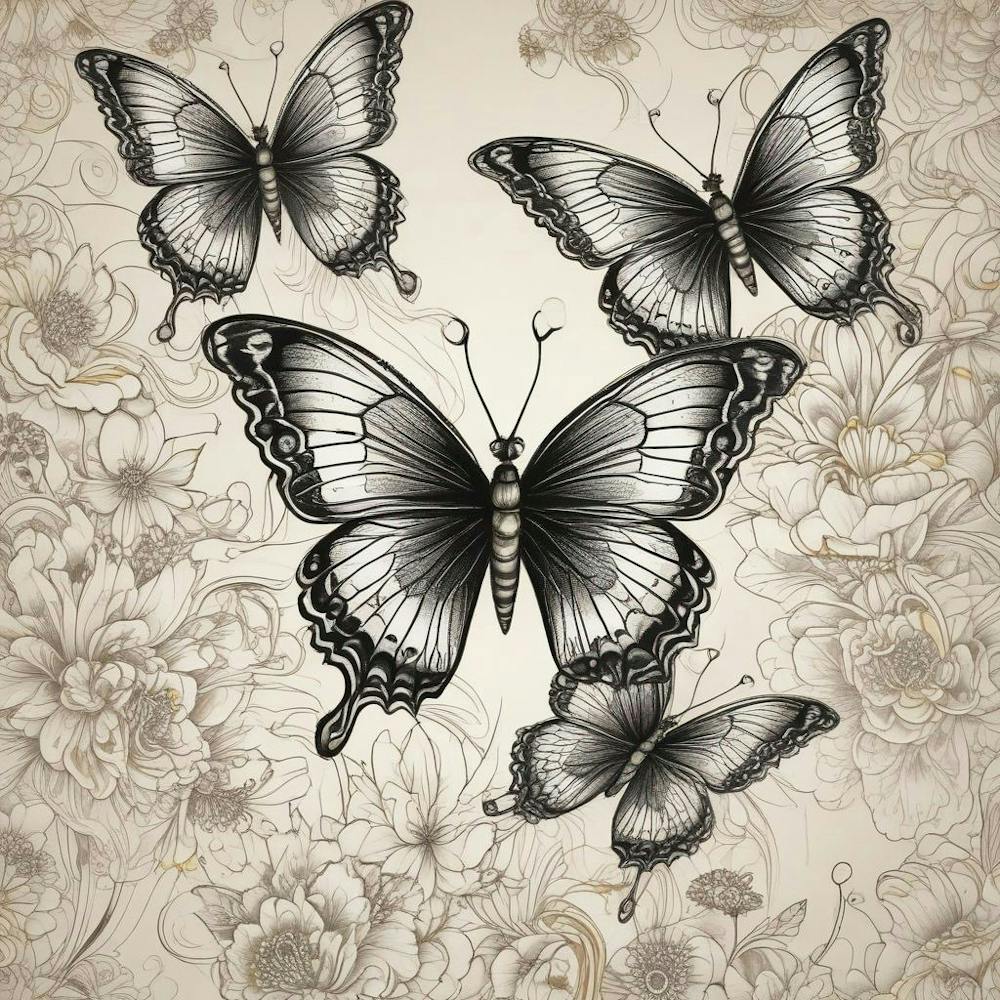 Butterflies And Flowers 17