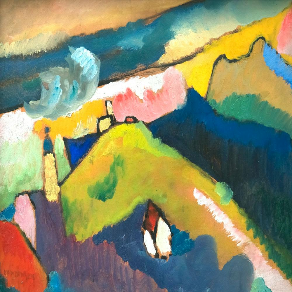 wassily kandinsky Berglandschaft Mit Kirche
