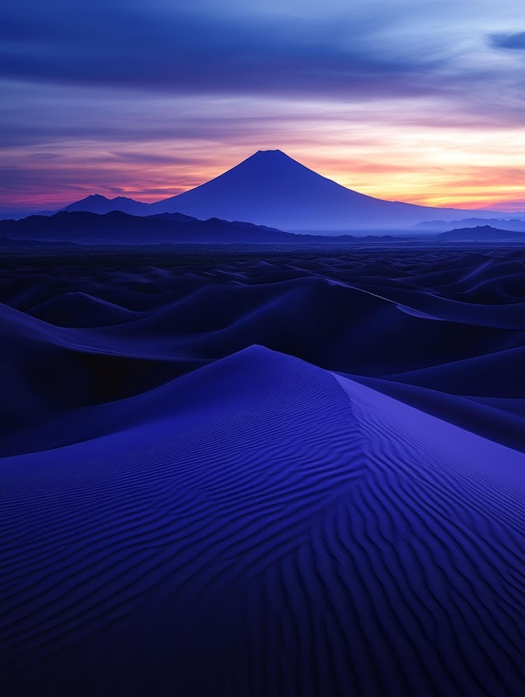Sunset Over Sand Dunes
