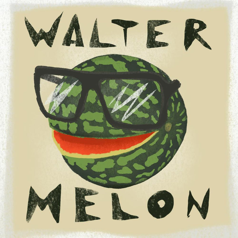 Walter Melon, fruit, character, cartoon, illustration, wall art