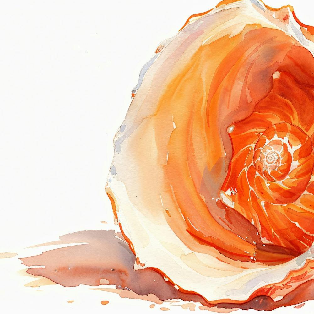 Watercolor Sea Shell