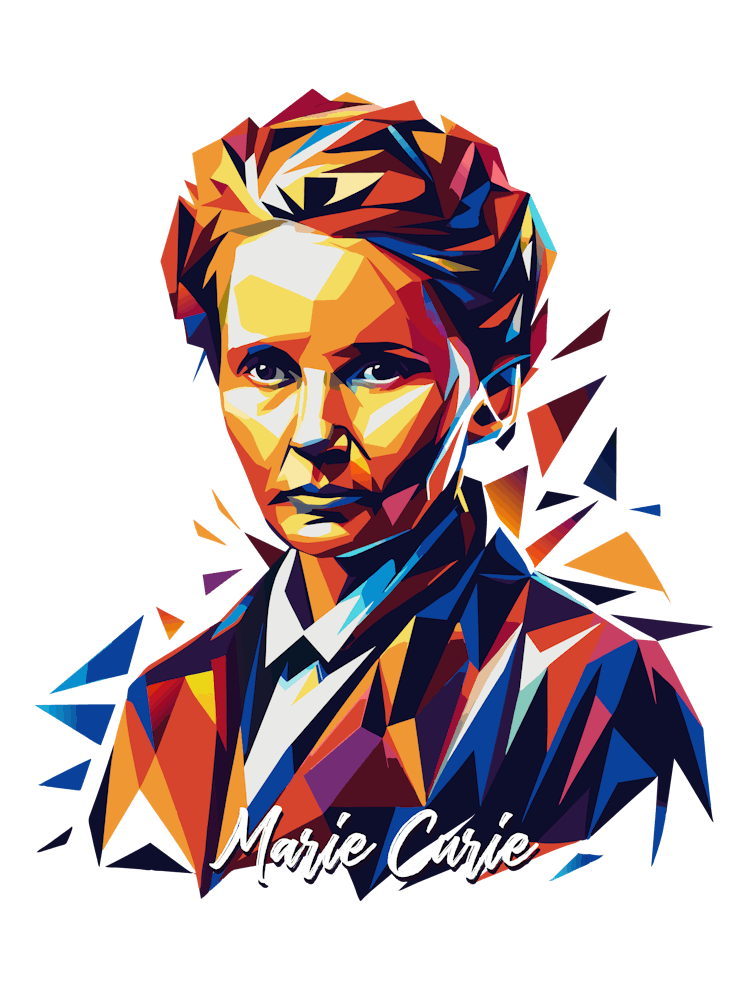 Marie Curie 03 Portrait WPAP Pop Art