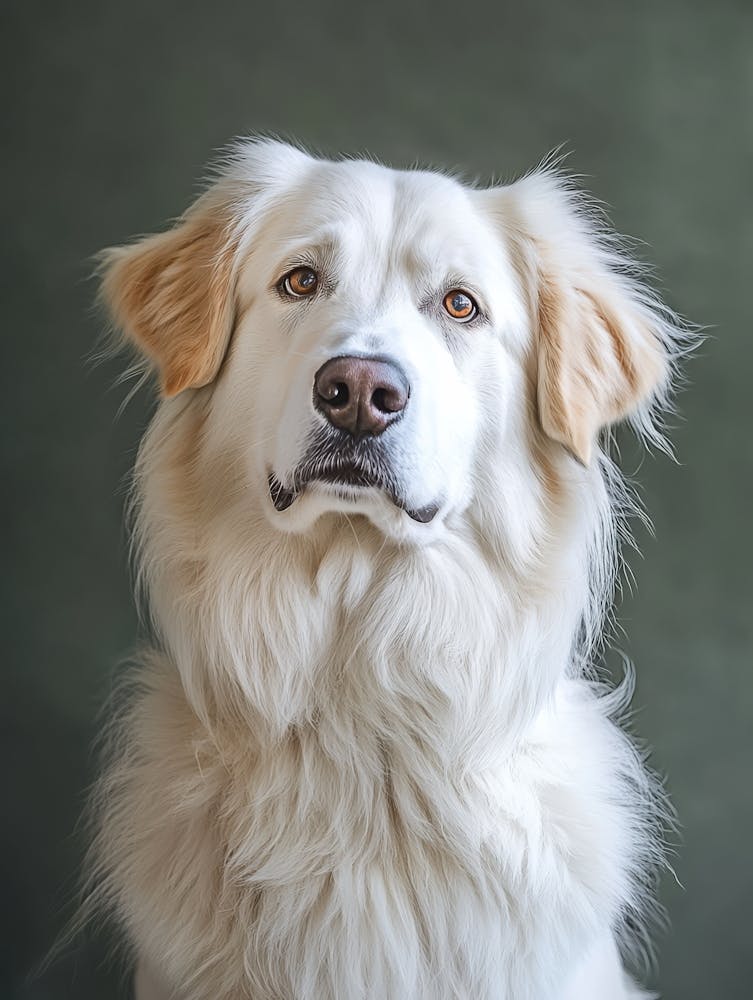 Golden Retriever Portrait. Generated AI. 1