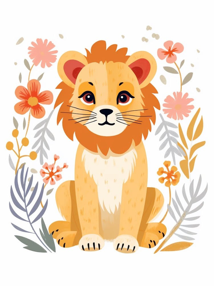 Baby Animal Illustration  Lion 3