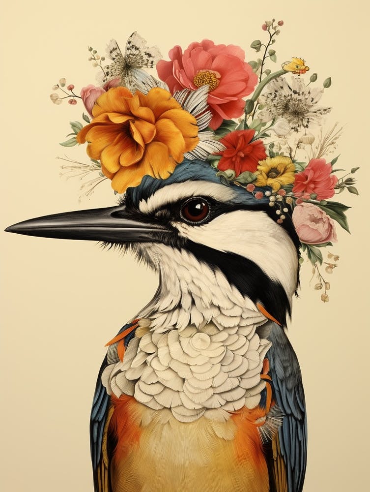Bird With A Flower Crown Swallow 3