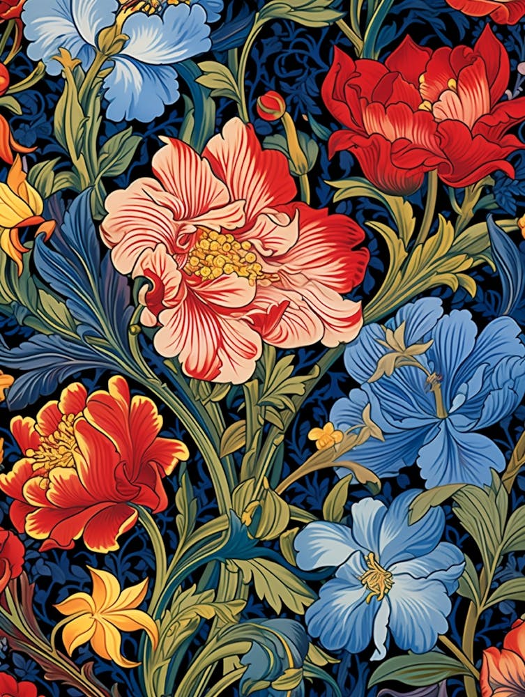 William Morris Floral Wallpaper 3