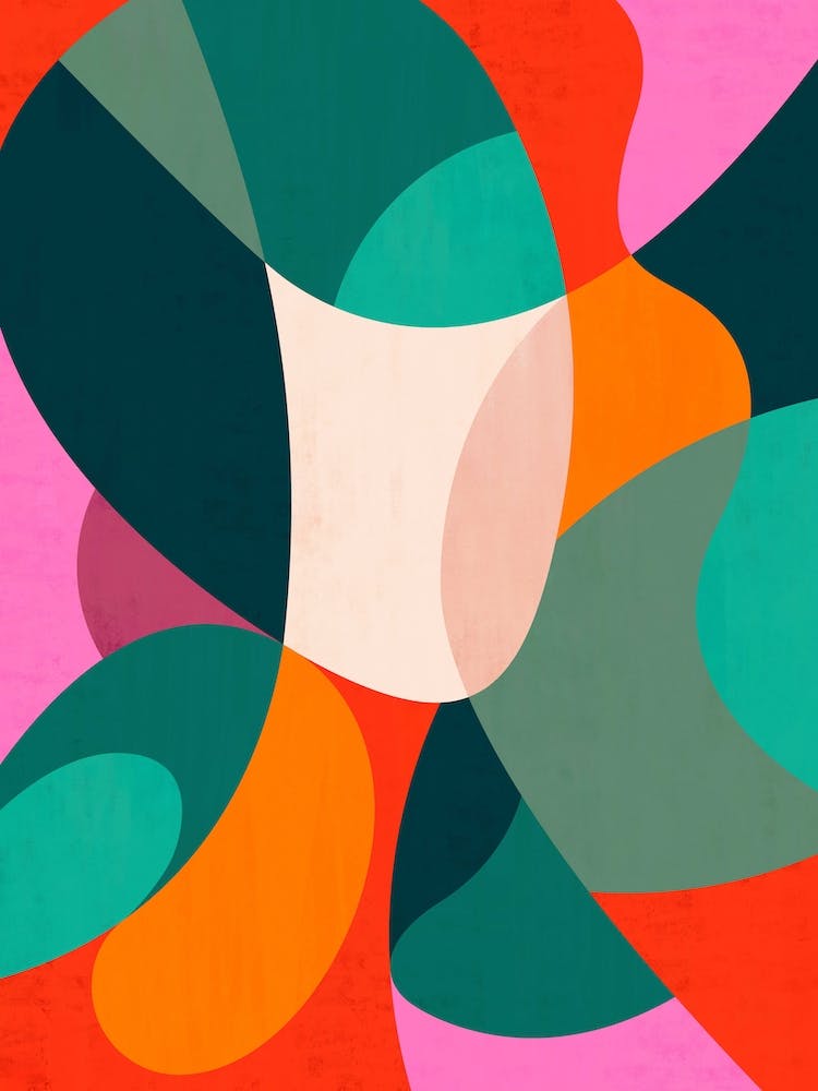Abstract Geometric Retro Woman