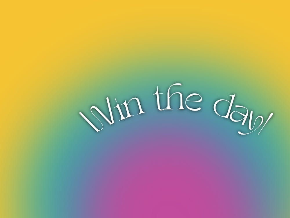 Win The Day-Yellow, Blue and Pink