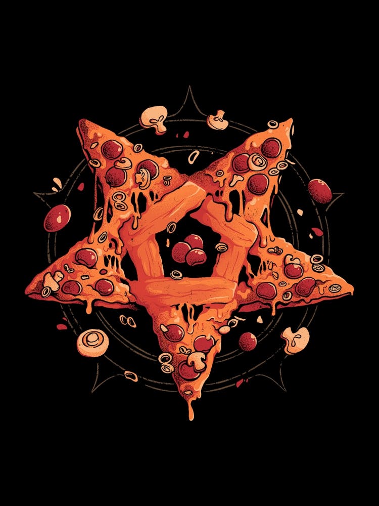 Hail Pizza Sarcastic Pentagram 1
