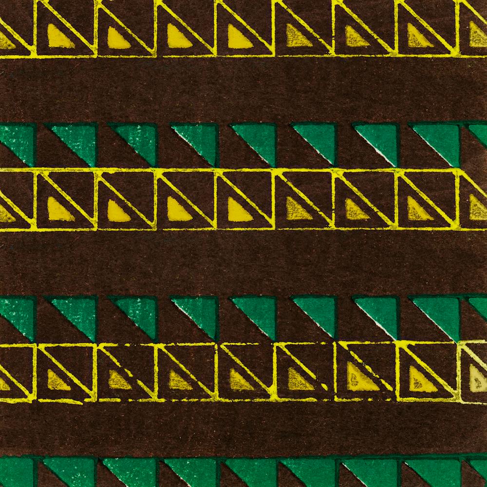Vintage Ukiyo-e Woodblock Print Of Japanese Textile, Shima Shima, Furuya Korin (74)