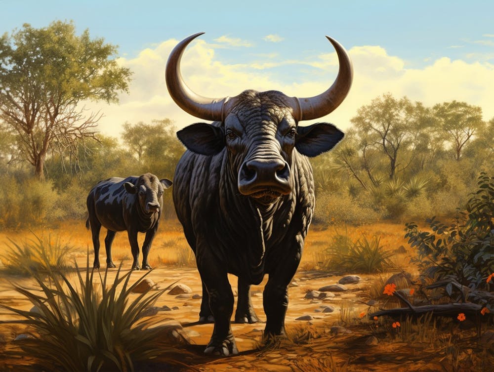 African Buffalo Herd Realism 4