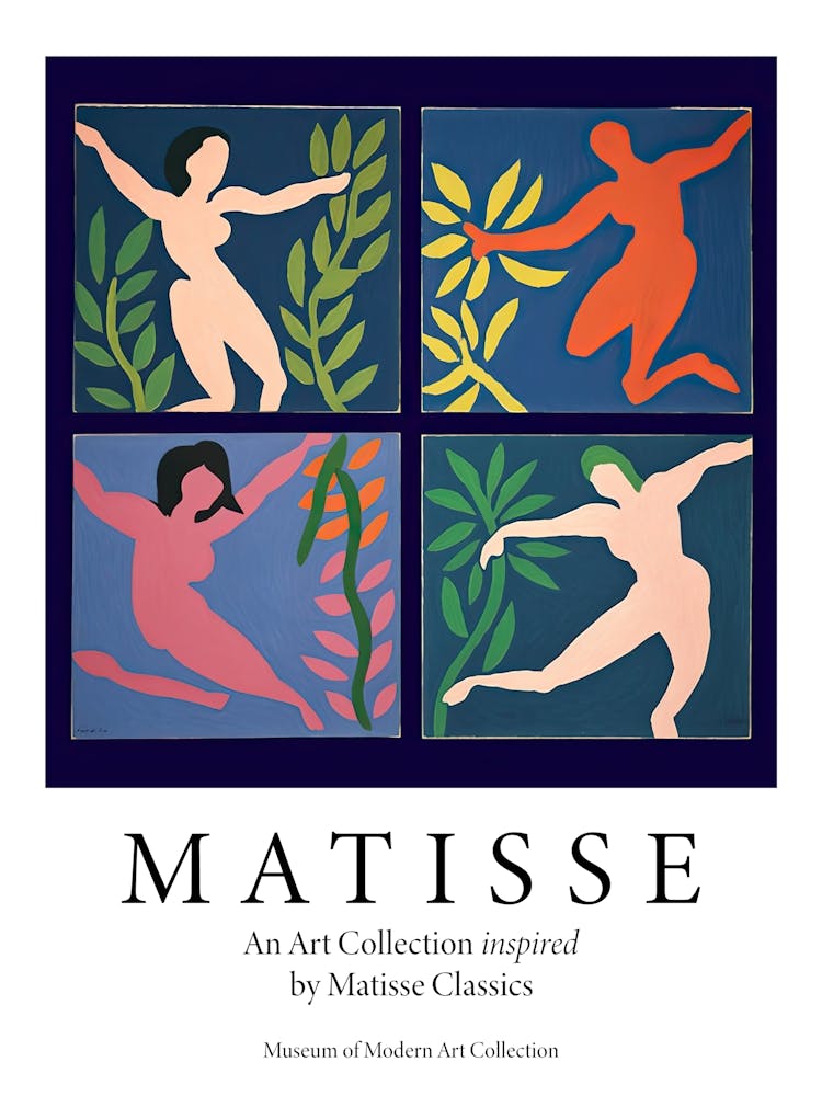 Women Dancing, Shape Study, The Matisse Inspired Art Collection Poster 2