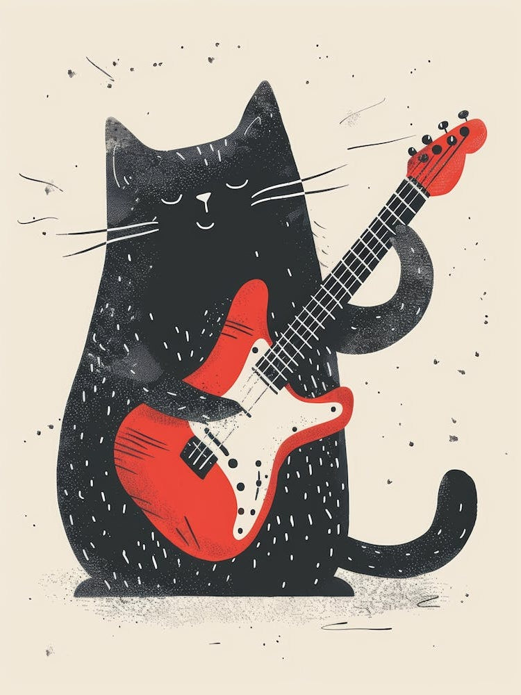 Cat Playing Guitar