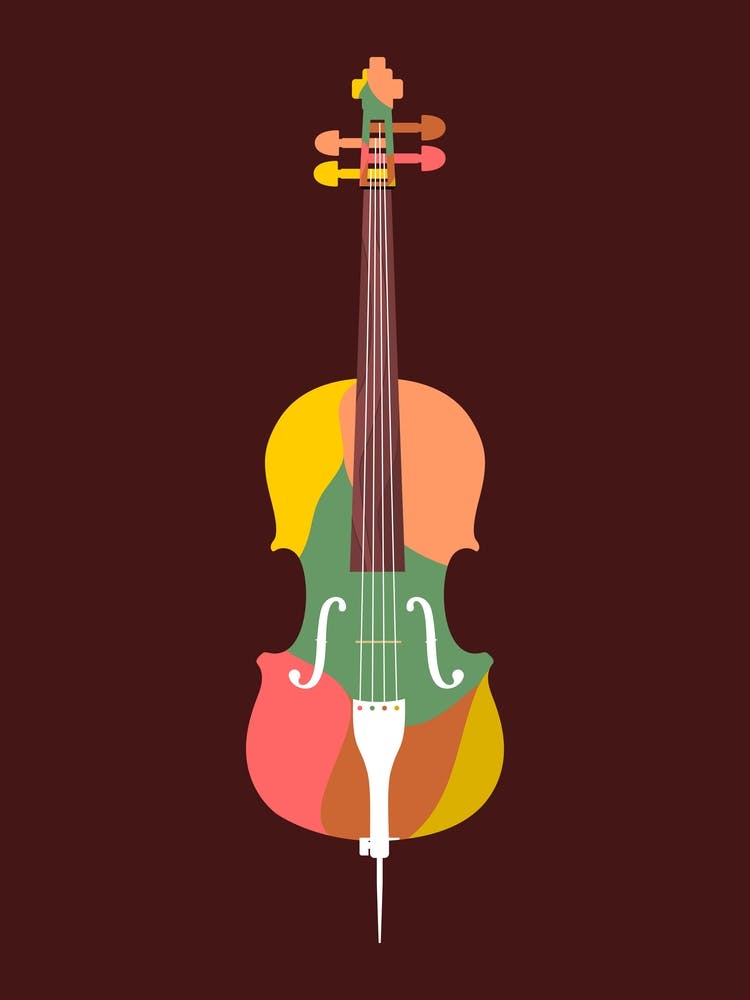 Cello Colorful Pop art
