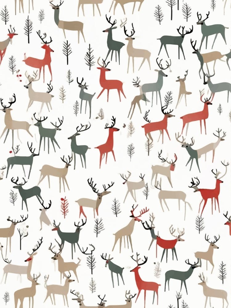 Weihnachtshirsch Winter