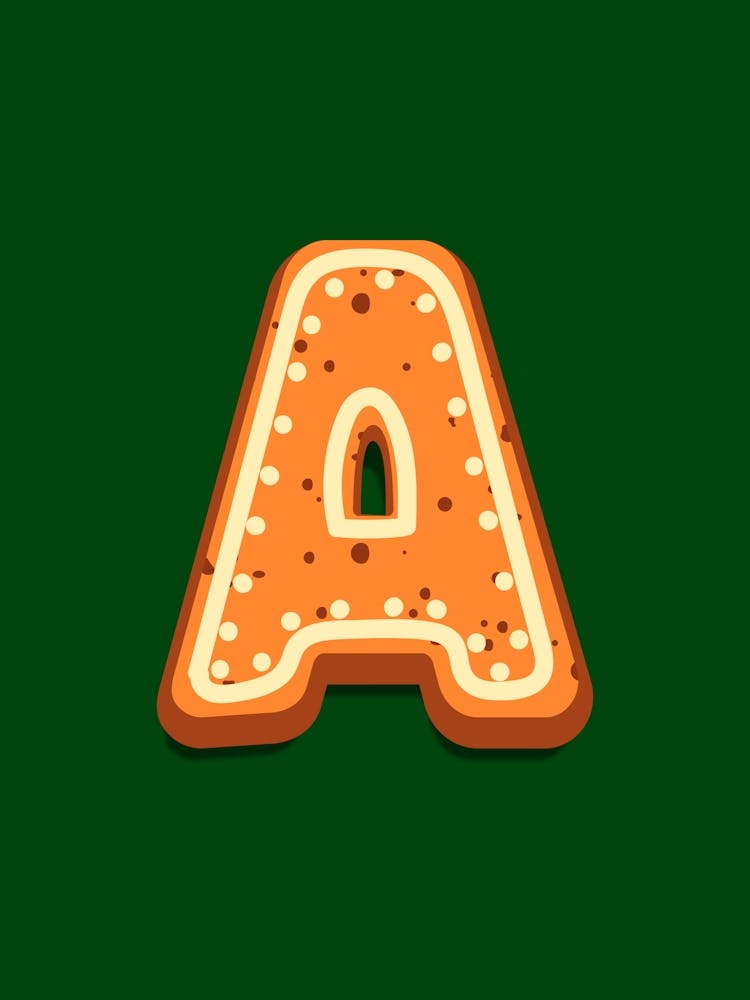 Gingerbread Christmas Letters Living Room Holiday Display Green 01