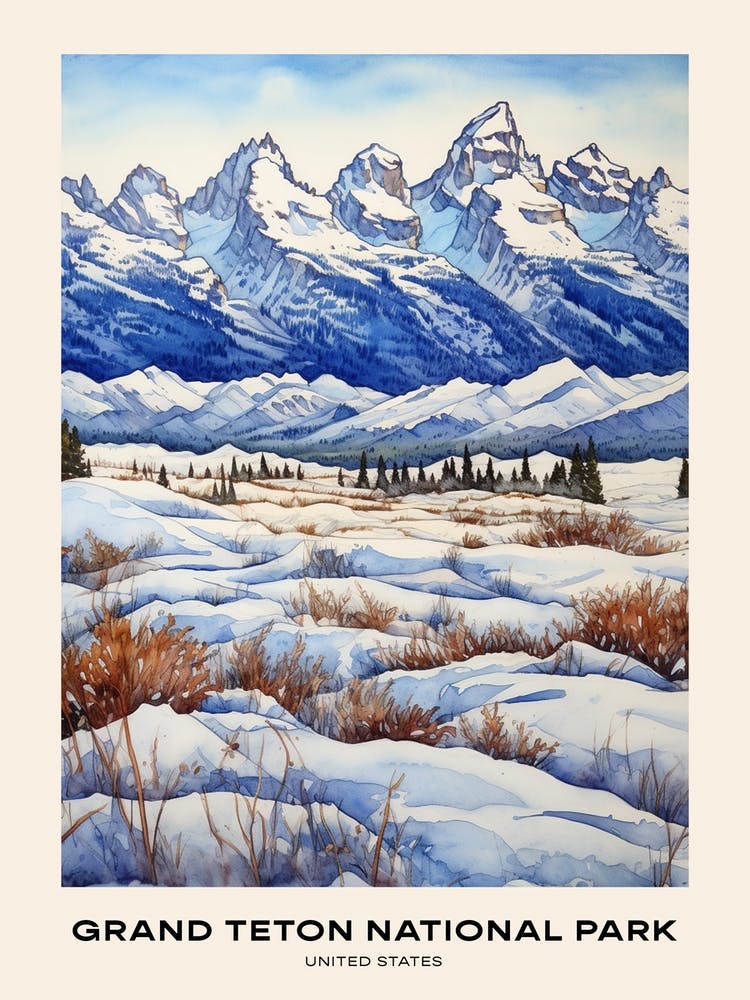 Grand Teton National Park United States 4 Poster