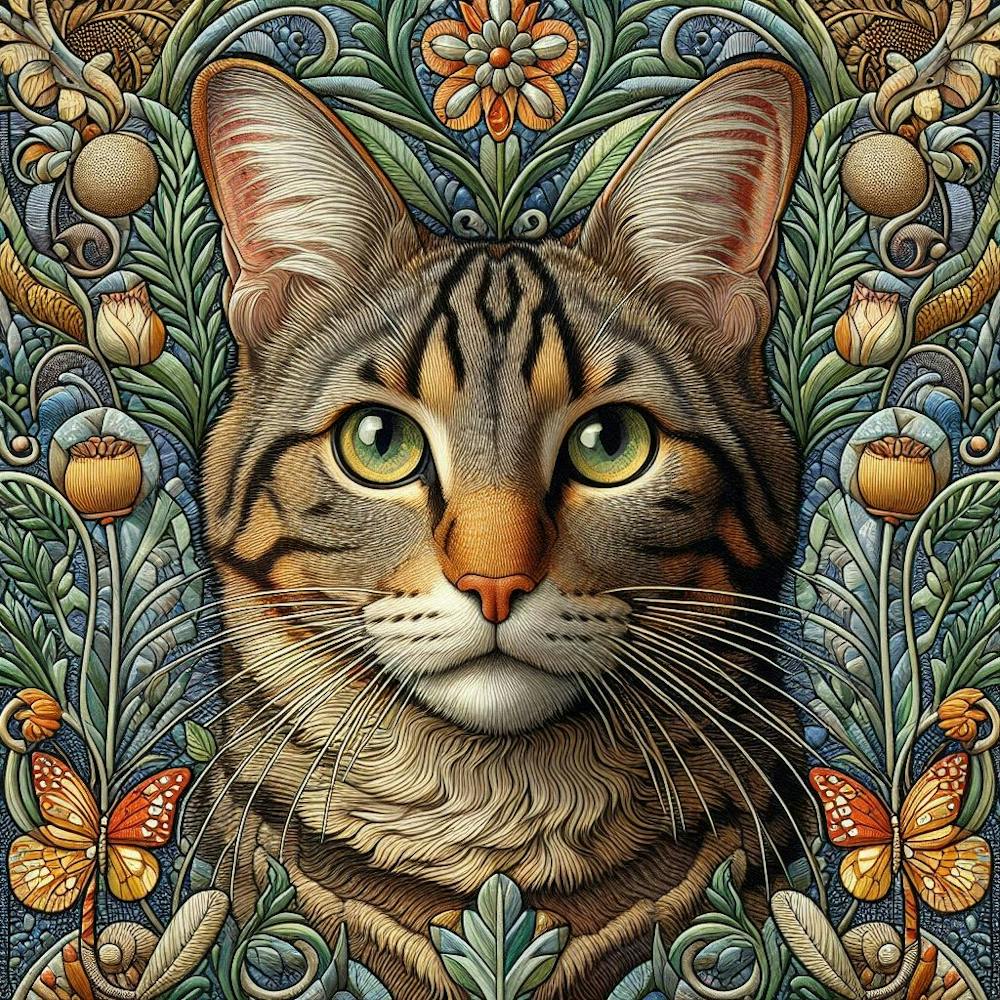 william morris Cat portriat