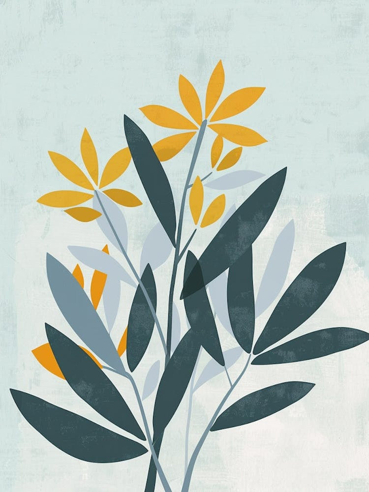 Pecan Tree Flat Illustration 7