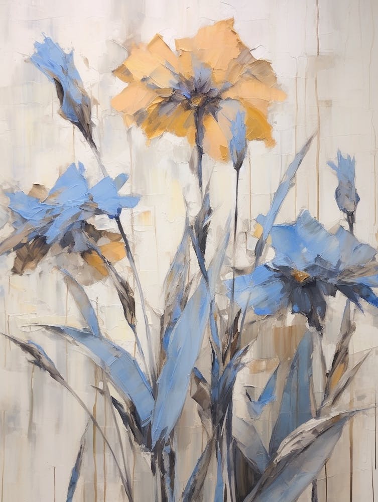 Fall Flower Painting Cornflower 2