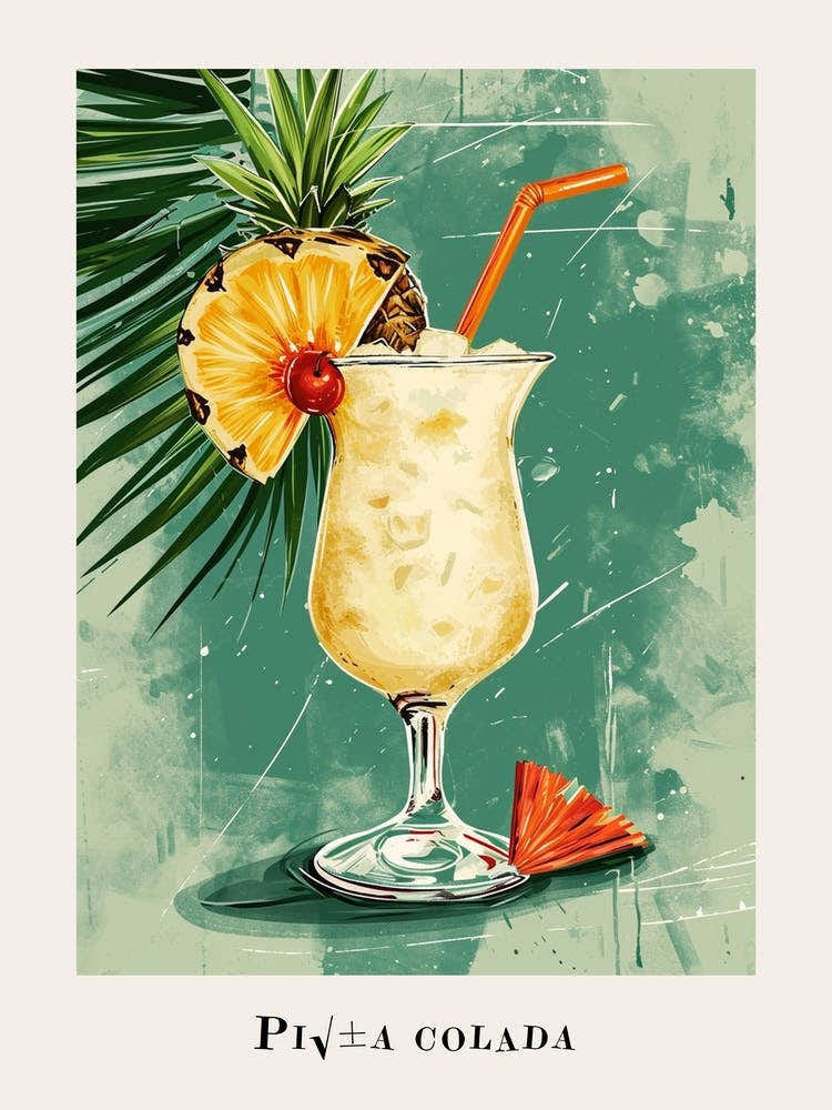 Pi√±A Colada Vintage Poster