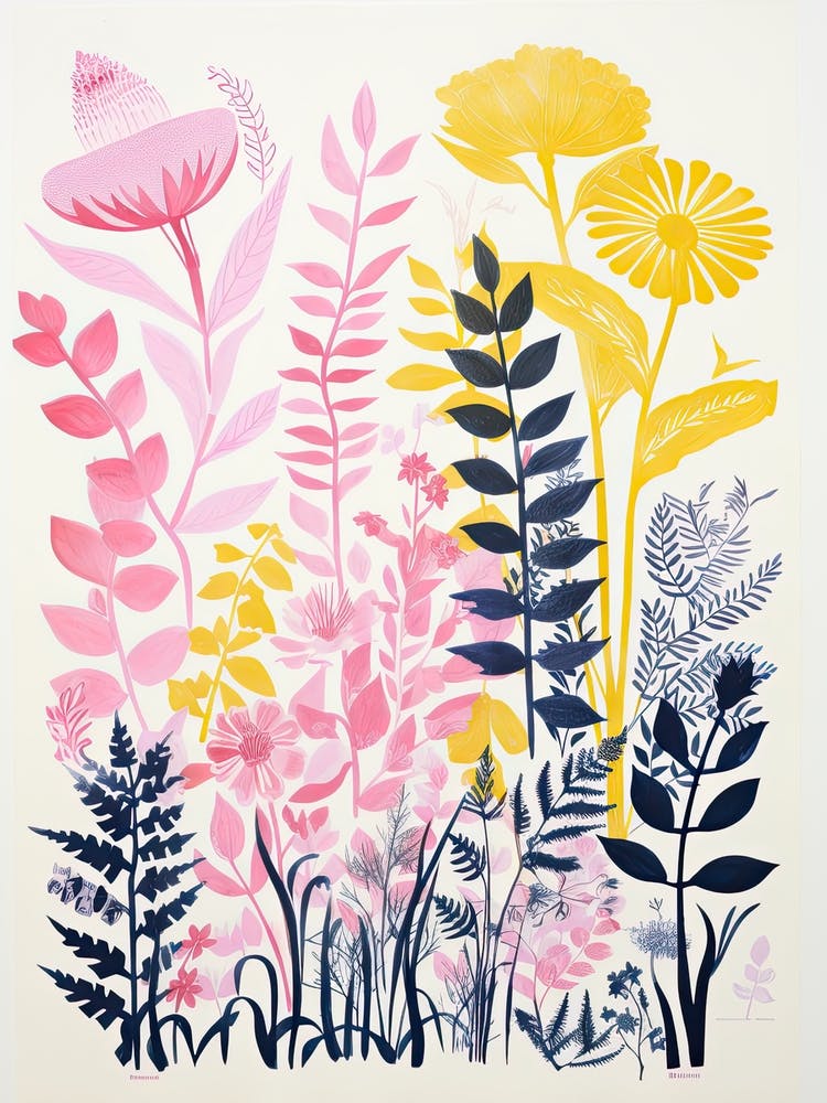 Colourful Botanical Risograph Style 24