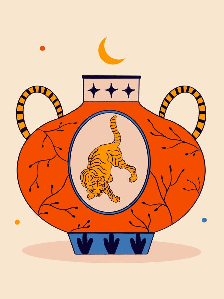 Tiger Vase