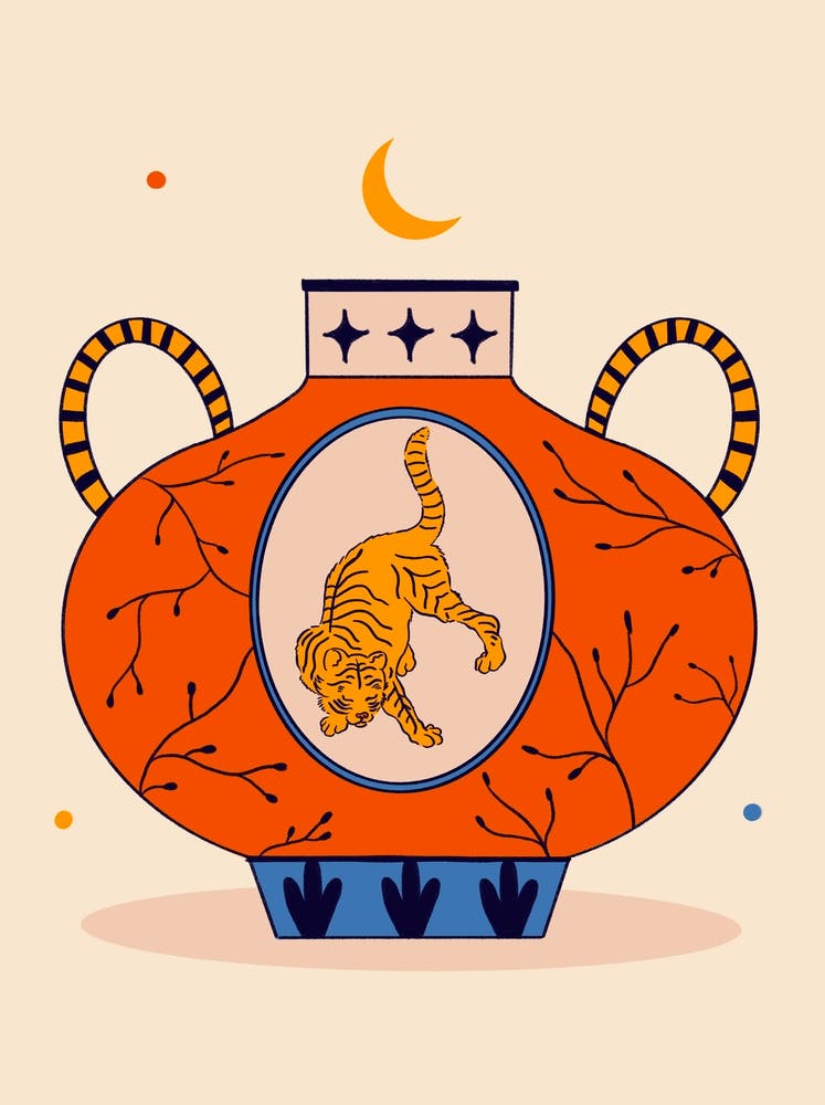 Tiger Vase