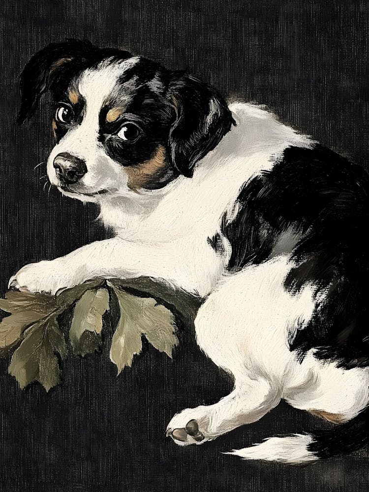 Dark Gothic Jack Russell Greeting Card