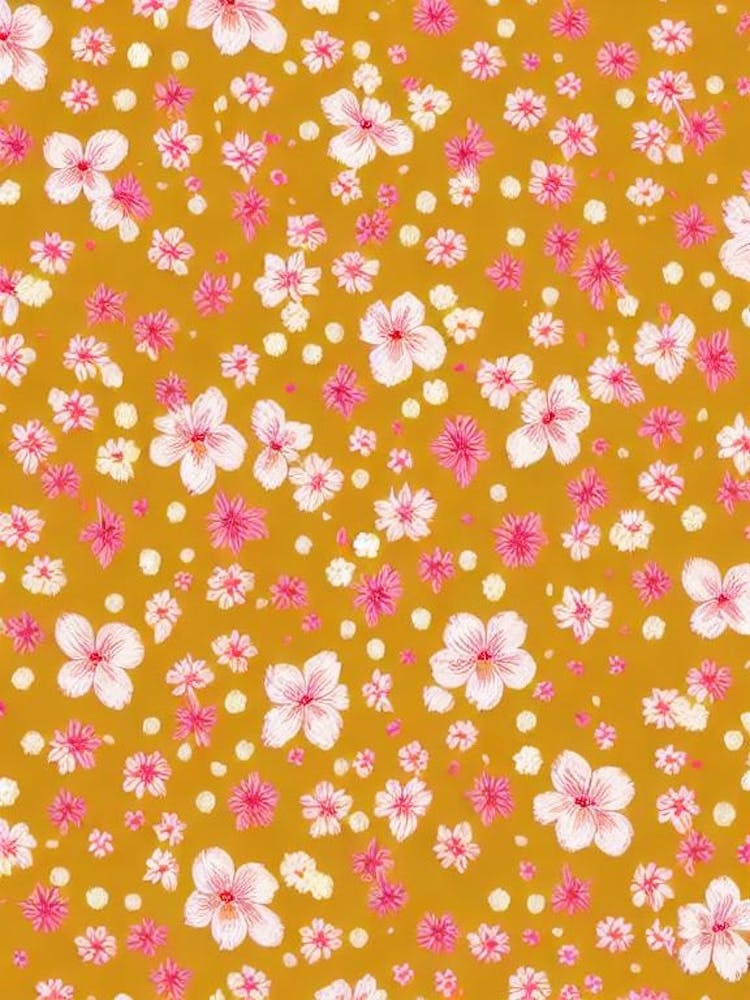 Schneeglöckchen Blumendruck Retro-Muster 1 Blume