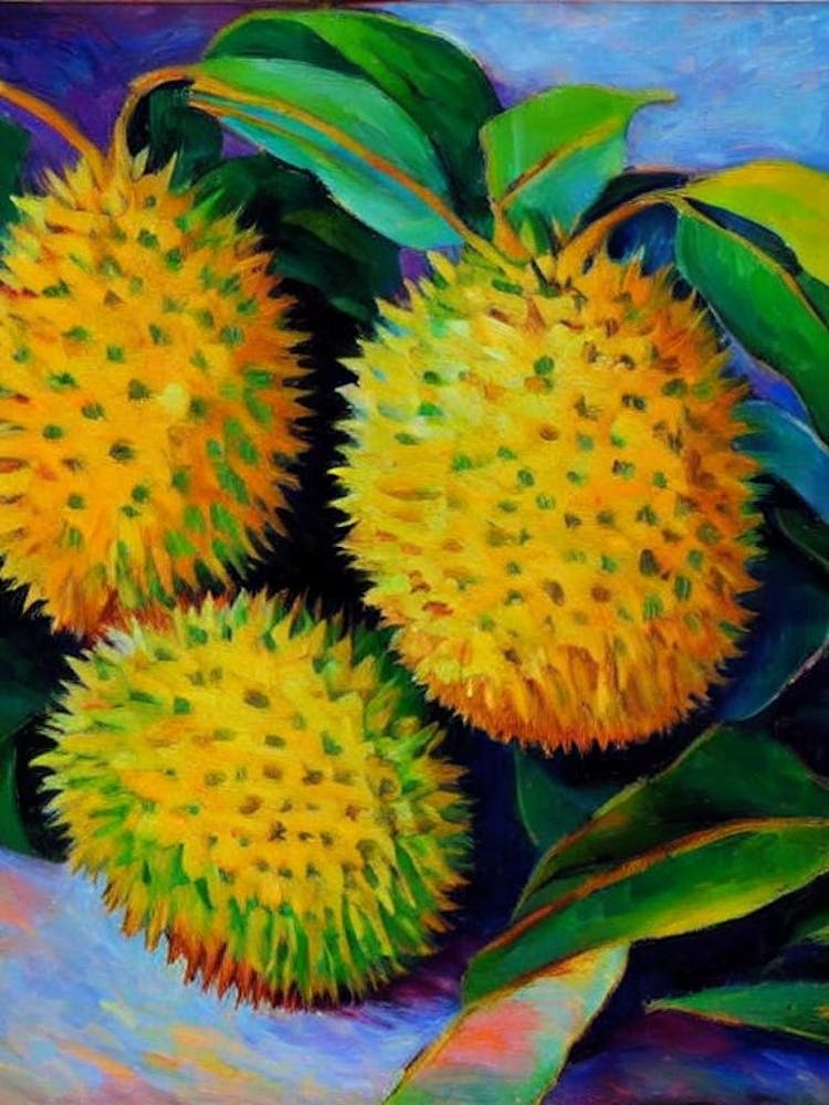 Durian Vibrant Matisse Inspired Painting Fruit