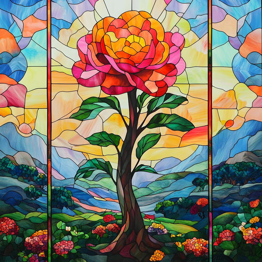 Flowers Stained Glass Sublimation 8